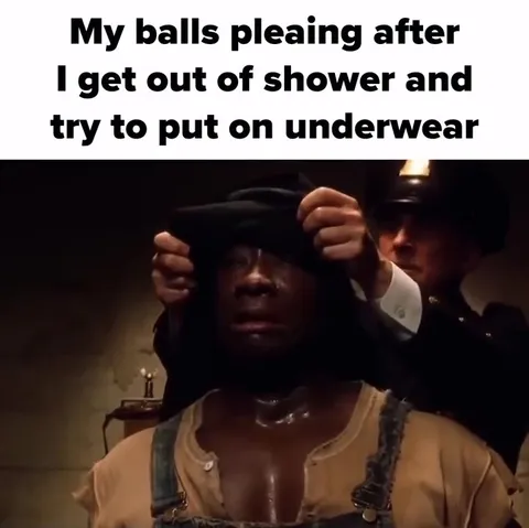 Balls Pleading After Shower