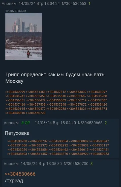 Трипл определил название Москвы