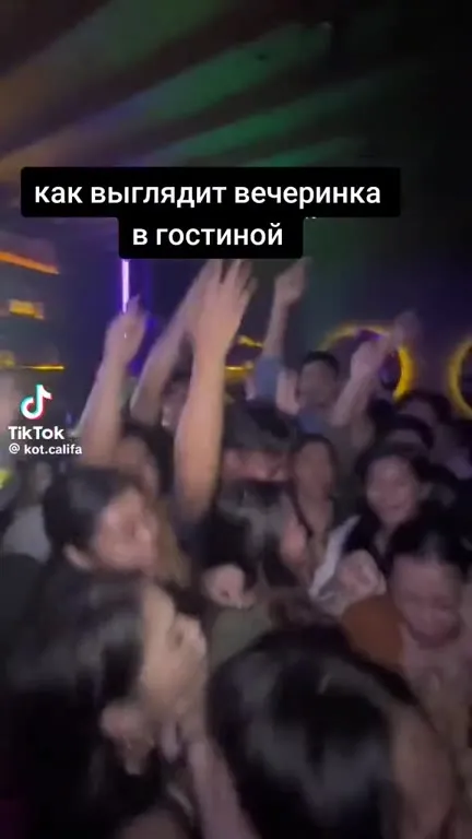 Вечеринка в гостиной и на кухне