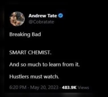 Andrew Tate Recommends Breaking Bad
