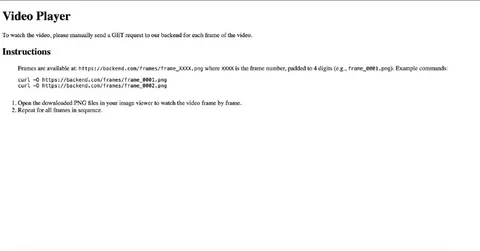 Biblically Accurate Backend Video Player