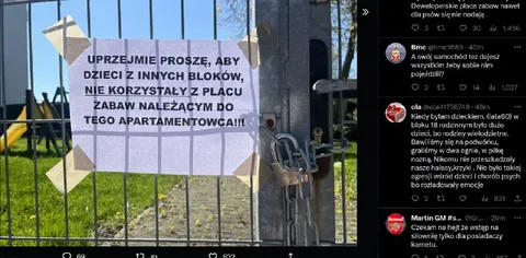 Plac zabaw tylko dla mieszkańców