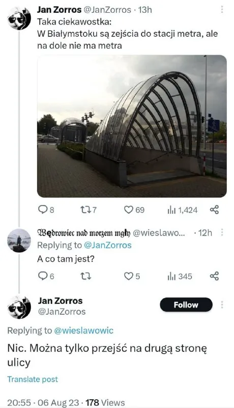 Zejście do metra bez metra