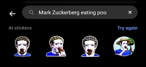 Mark Zuckerberg Eating Poo Stickers
