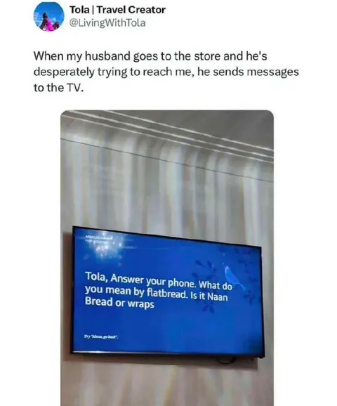 Husband Messages Through the TV