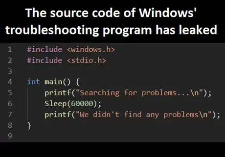 Windows Troubleshooter Source Code
