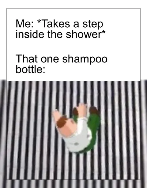 Shampoo Bottle on the Shower Floor