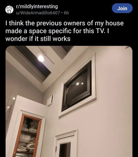 Previous Owners Built a TV Nook