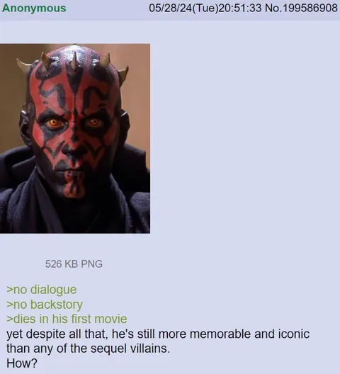 Darth Maul More Iconic Than Sequels