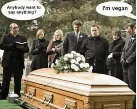 Vegan Funeral Announcement
