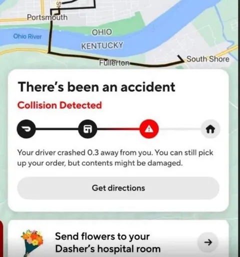 Your Dasher Crashed Nearby