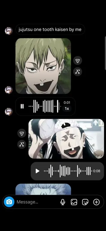 Jujutsu One Tooth Kaisen Voice Notes