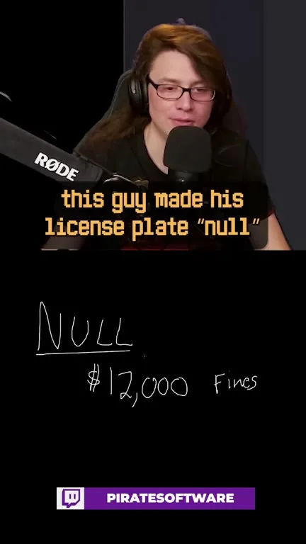 The Null License Plate Fine