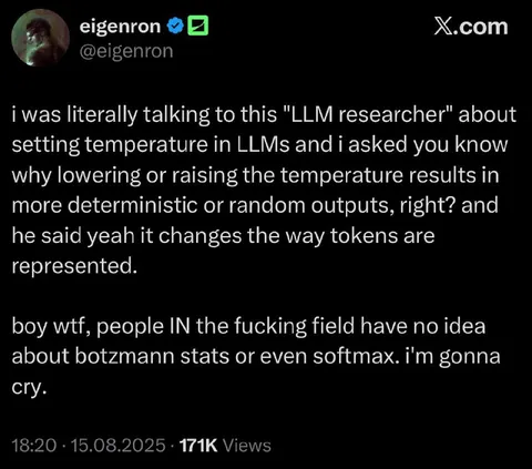 LLM Temperature Field Expert Meltdown