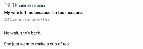 Insecure Wife Joke
