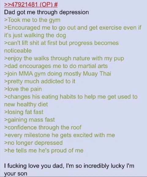Dad Helps Me Beat Depression