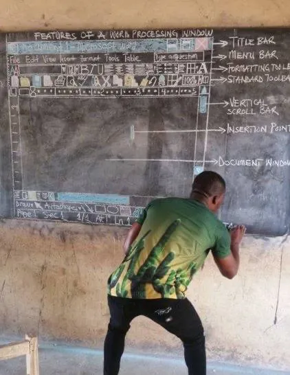 Word Processing Window on Blackboard