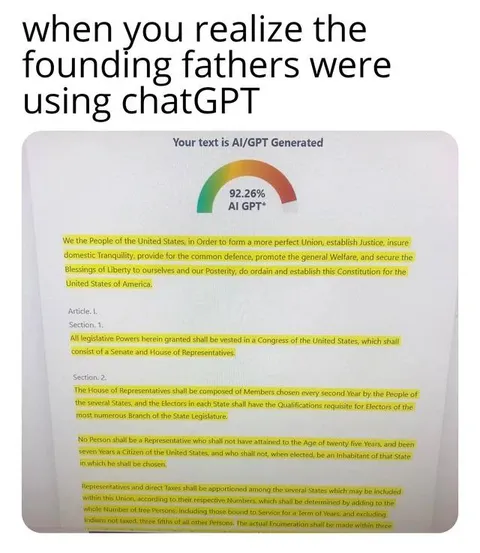 Founding Fathers Used ChatGPT