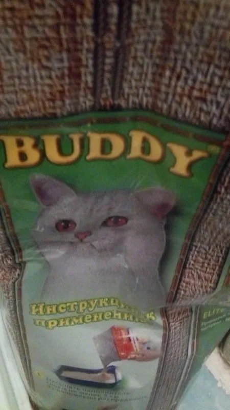 Кот на упаковке Buddy