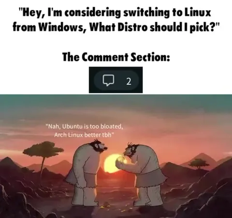 Linux Distro Comment Section