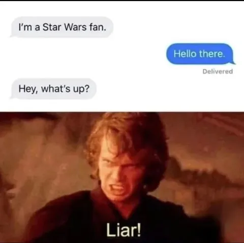 Star Wars Fan Says Hello