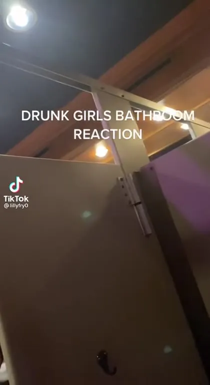 Drunk Girls Bathroom Reaction