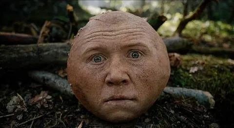Странная голова в лесу