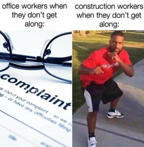 Office Workers vs Construction Workers