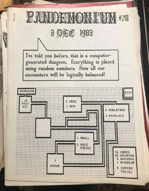 Computer-Generated Dungeon Map