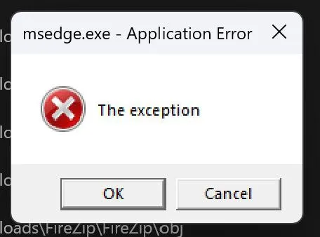 msedge.exe Application Error