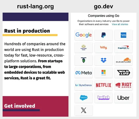 Rust in Production vs Go Adoption