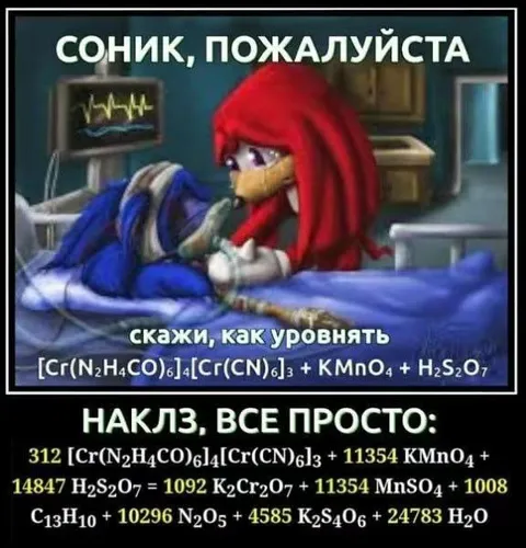 Наклз уравнивает химическую реакцию