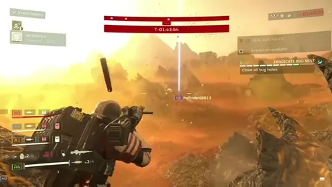 Helldiver Meets the Giant Bug