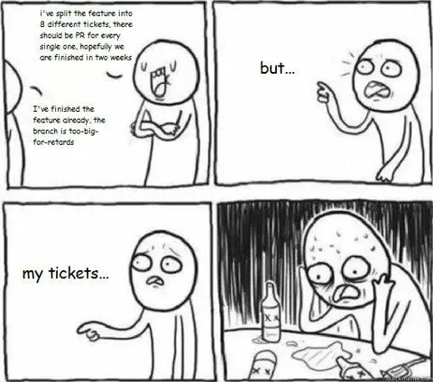 My Tickets After Splitting the Feature