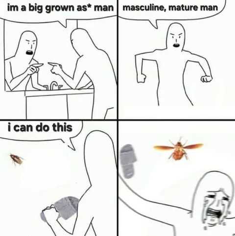 Big Grown Man Versus Bug