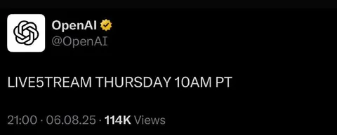 OpenAI Livestream Thursday