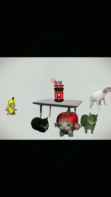 Коты устроили пир на столе