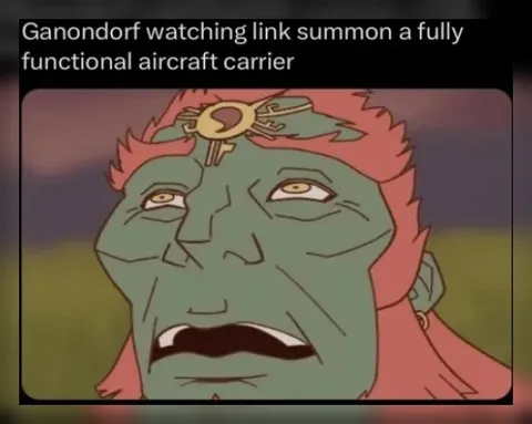 Ganondorf Watches Link Summon an Aircraft Carrier