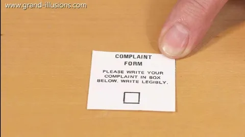 Complaint Form With Tiny Box