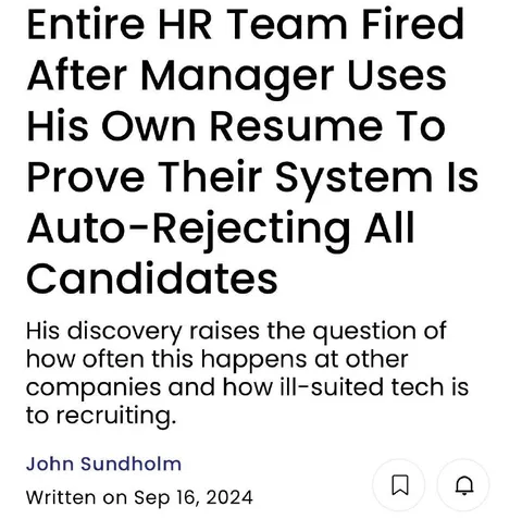 HR System Rejects Every Candidate