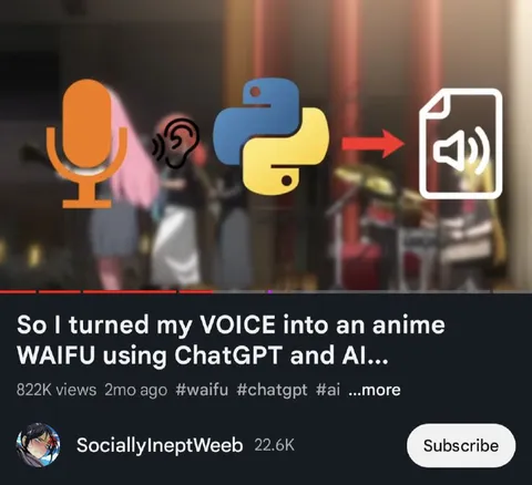 Voice Turned Into Anime Waifu