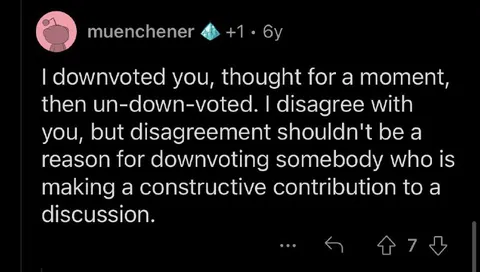 Constructive Disagreement Downvote