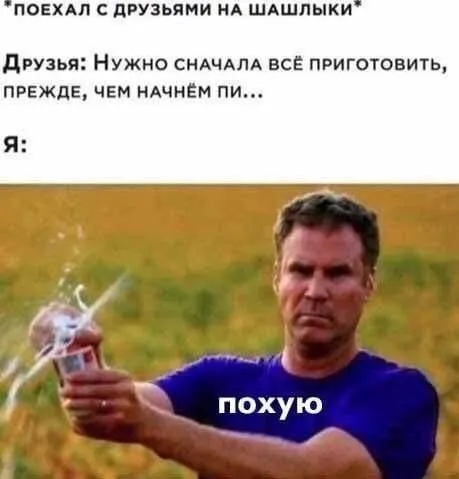 Поехал на шашлыки с друзьями