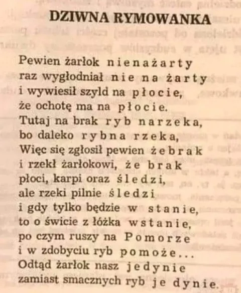 Dziwna rymowanka o żarłoku