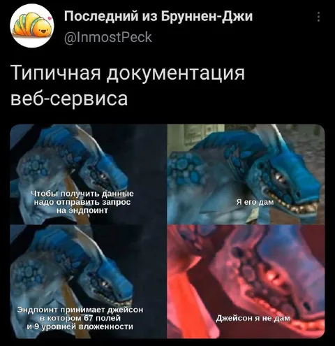 Типичная документация веб-сервиса