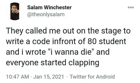 I Wanna Die Code Joke