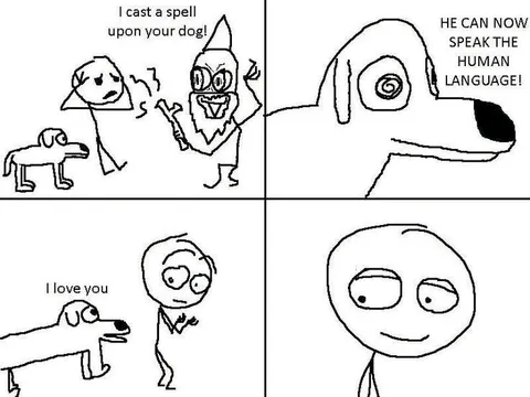 Wizard Makes Dog Speak