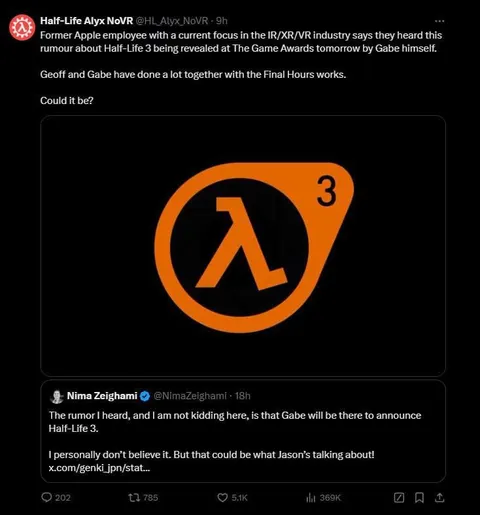 Half-Life 3 Announcement Rumor