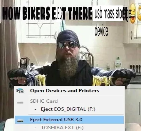 How Bikers Eject USB Devices
