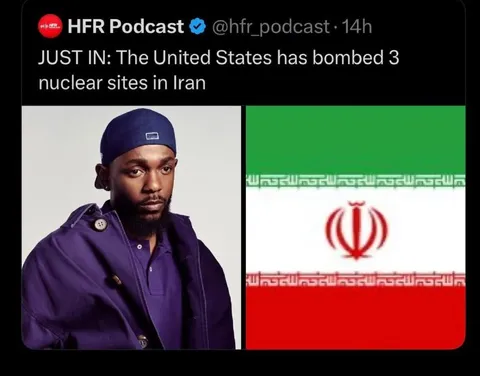 Kendrick Lamar Sees Iran News